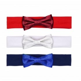 Child Of Mine Newborn Baby Girl Glitter Headband-Hairband Wrap-3 Packs