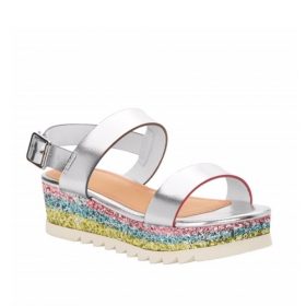 Wonder Nation Big Girls Rainbow Glitter Platform Sandals Shoe