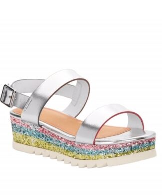 Wonder Nation Big Girls Rainbow Glitter Platform Sandals Shoe