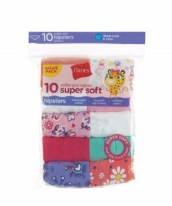 Hanes Toddler Girls Tagless Underwear Pant- 10 Pack -Leo