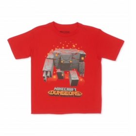 Minecraft Big Boys Short Sleeve T-shirt - Red