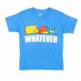 The Simpsons Boys Short Sleeve Bart "Whatever" Graphic T-shirt