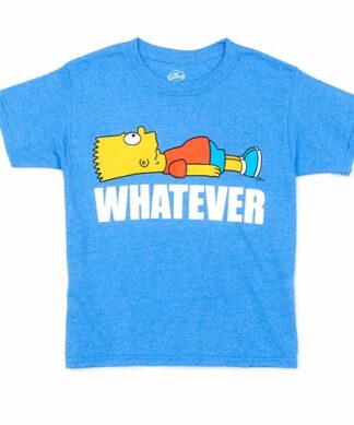 The Simpsons Boys Short Sleeve Bart "Whatever" Graphic T-shirt