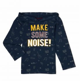 Garanimals Toddler Boys "Make Some Noise" Long Sleeve Hooded T-shirt Top