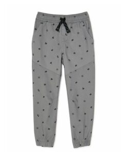 365 Kids Boys Woven Joggers Trouser Pant - Grey Prints
