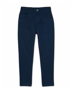 365 Kids Boys Woven Chinos Solid Pants - Navy Blue