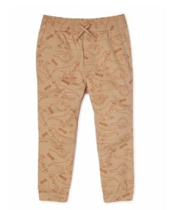 Garanimals Toddler Boys Solid Woven Joggers - Brown Dino