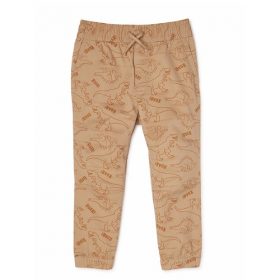 Garanimals Toddler Boys Solid Woven Joggers - Brown Dino