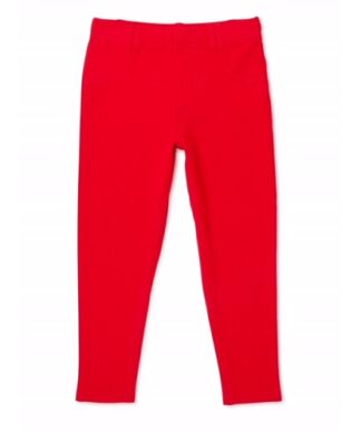 365 Kids Girls Holiday Drop In Solid Jeggings - Red