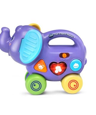 VTech Pull & Discover Activity Elephant 50+ Songs, Phrases & More Purple.