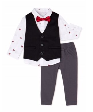 Wonder Nation Toddler Boys Button Down Shirt, Vest & Pant Suit