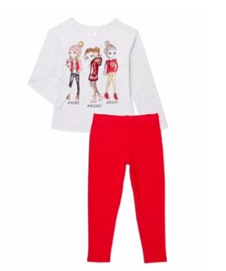 365 Kids Girls Holiday Long Sleeve Top & Jeggings Set - Trendy Girl