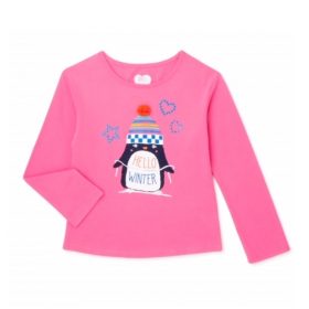 365 Kids Girls Holiday Long Sleeve Top - Pink