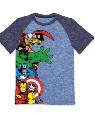Marvel Avengers Boys Short Sleeve Raglan Graphic T-shirt Tee Top