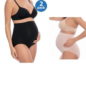 Secret Treasures Women's Maternity Over The Belly Pregnancy Pant - 2 Pcs