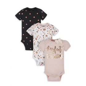 Gerber Organic Cotton Baby Girls Princess Bodysuit - 3 Packs