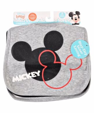 Disney Mickey Mouse Stay Dry Soak Free Baby Boy Bibs - 3Pks