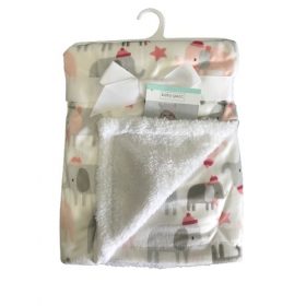 Baby Gear Baby Girl Plush Elephant Print Blanket