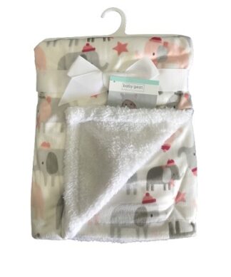 Baby Gear Baby Girl Plush Elephant Print Blanket