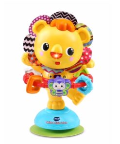 VTech Baby Twist & Spin Lion Rattle With Suction Cup 45+ Song, Phrases & More