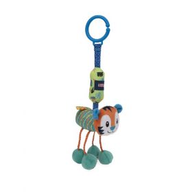 Nuby Safari Baby Chimes Toy With Inner Bell & C-Hook - Tiger