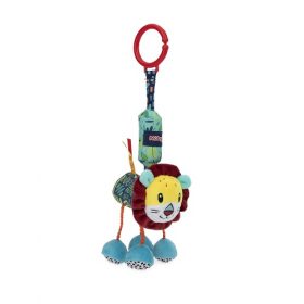 Nuby Safari Baby Chimes Toy With Inner Bell & C-Hook - Lion