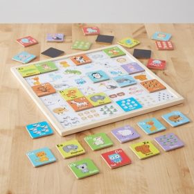 Spark Create Imagine 2-In-1 Magnetic Alphabet, Puzzle & Chalk Blackboard