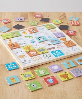 Spark Create Imagine 2-In-1 Magnetic Alphabet, Puzzle & Chalk Blackboard