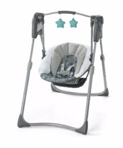 Graco Slim Spaces Compact Baby Swing, Space-Saving Design, Tilden:
