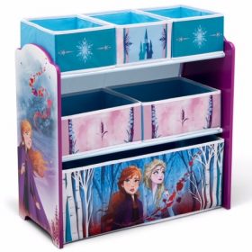 Disney Frozen II Design & Store 6 Bin Kids Toys Organizer & Storage - Shelf