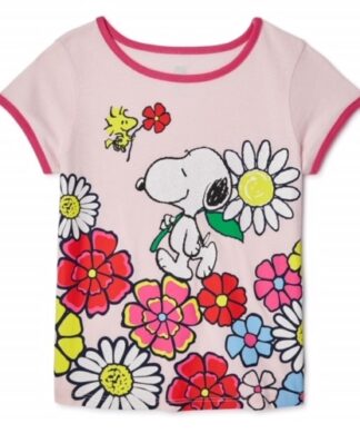 365 Kids by Garanimals Girls Peanuts Short Sleeve Tshirt Top