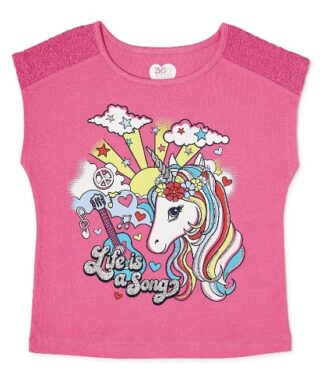 365 Kids by Garanimals Girls Life Is A Song Sleeveless Tshirt Top