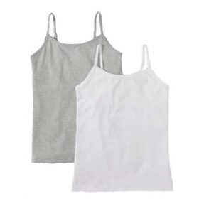 Wonder Nation Girls XS-XL Cotton Camisole Singlet - 2 Packs