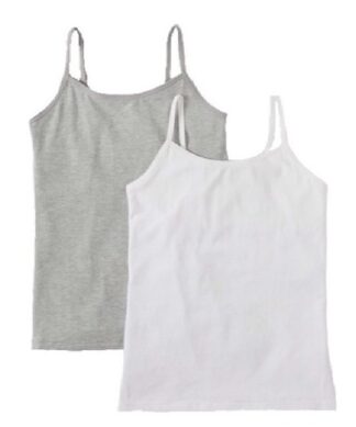 Wonder Nation Girls XS-XL Cotton Camisole Singlet - 2 Packs