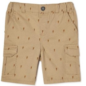 Garanimals Toddler Boys Cargo Print Shorts - Brown Bolts