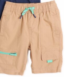Wonder Nation Toddler Boys Adventure Cargo Print Shorts - Brown