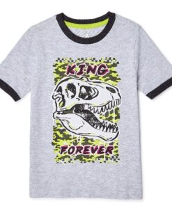 365 Kids Boys Short Sleeve King Forever Graphic TShirt - Grey