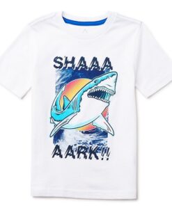 365 Kids Boys Short Sleeve Graphic TShirt - White Shark