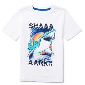 365 Kids Boys Short Sleeve Graphic TShirt - White Shark