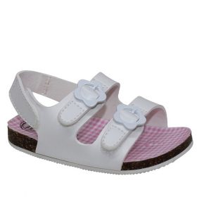 Wonder Nation Infant Baby Girls Two Buckle Back Strap Sandal Shoe - White
