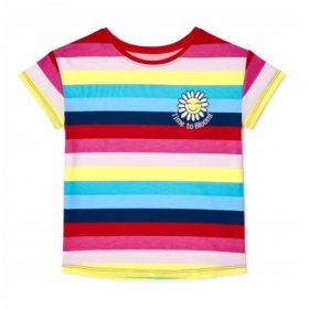365 Kids by Garanimals  Girls Keep Multi Stripe Sleeve Tshirt Top