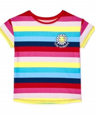 365 Kids by Garanimals  Girls Keep Multi Stripe Sleeve Tshirt Top