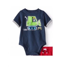 Garanimals Baby Boy Applique Bodysuit - Teddy Bear -Blue