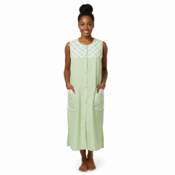 Prisca Lucia Women's Night Gown Robe For Breast Feeding Mums- Mint Green