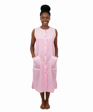 Prisca Lucia Women's Night Gown Robe For Breast Feeding Mums- Pink