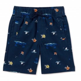 Garanimals Toddler Boys Woven Print Shorts - Navy Blue Floral