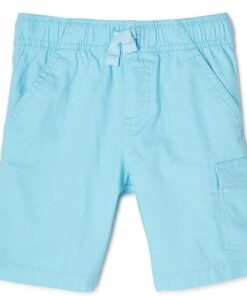 365 Kids Boys Solid Cargo Shorts - Aqua