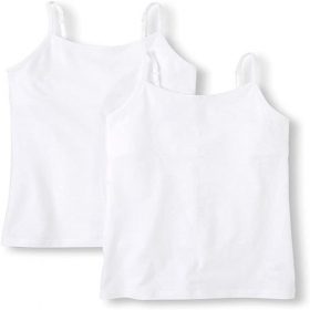 Wonder Nation Girls Plain White Underwear Camisole - Singlet
