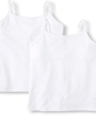 Wonder Nation Girls Plain White Underwear Camisole - Singlet