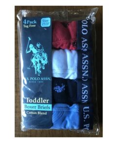 US Polo Assn Toddler Boys Boxers Brief Underwear - 4 Packs